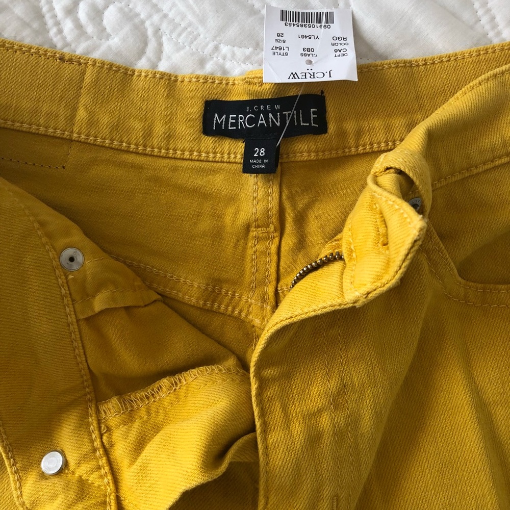 J. Crew mustard yellow shorts 8